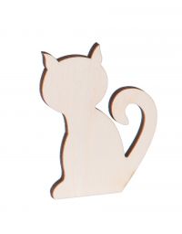 Drewniany kot 3 10 cm