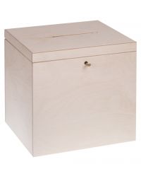 Drewniana skrzynia pudełko na koperty ślubne 25x29x30 cm