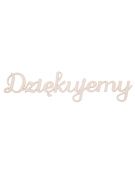 Drewniane dekoracje ślubne wesele napis DZIĘKUJEMY