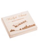 Pudełko drewniane 15x12 z magnesem prezent pod choinke ŚWIĘTA, grawer