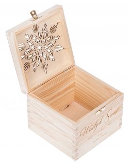 Pudełko ozdobne drewniane prezent na ŚWIĘTA