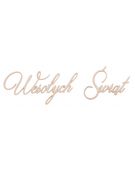 Napis drewniany WESOŁYCH ŚWIĄT święta ozdoby decoupage