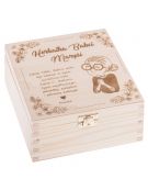 Drewniane Pudełko na herbatę 4 DZIEŃ BABCI I DZIADKA prezent, grawer