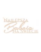 Napis drewniany NAJLEPSZA BABCIA dzień babci ozdoba prezent