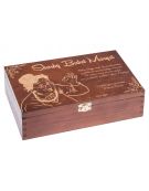 Herbaciarka drewniana 8 kolor orzech, grawer