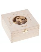 Drewniana herbaciarka 4 Dzień Kobiet, grawer