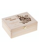 Drewniana herbaciarka 6 Dzień Kobiet, grawer