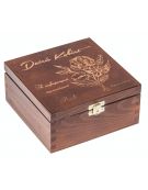 Drewniana herbaciarka 4 orzech Dzień Kobiet