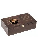 Drewniane pudełko 28x16 kolor brąz Dzień Kobiet, grawer